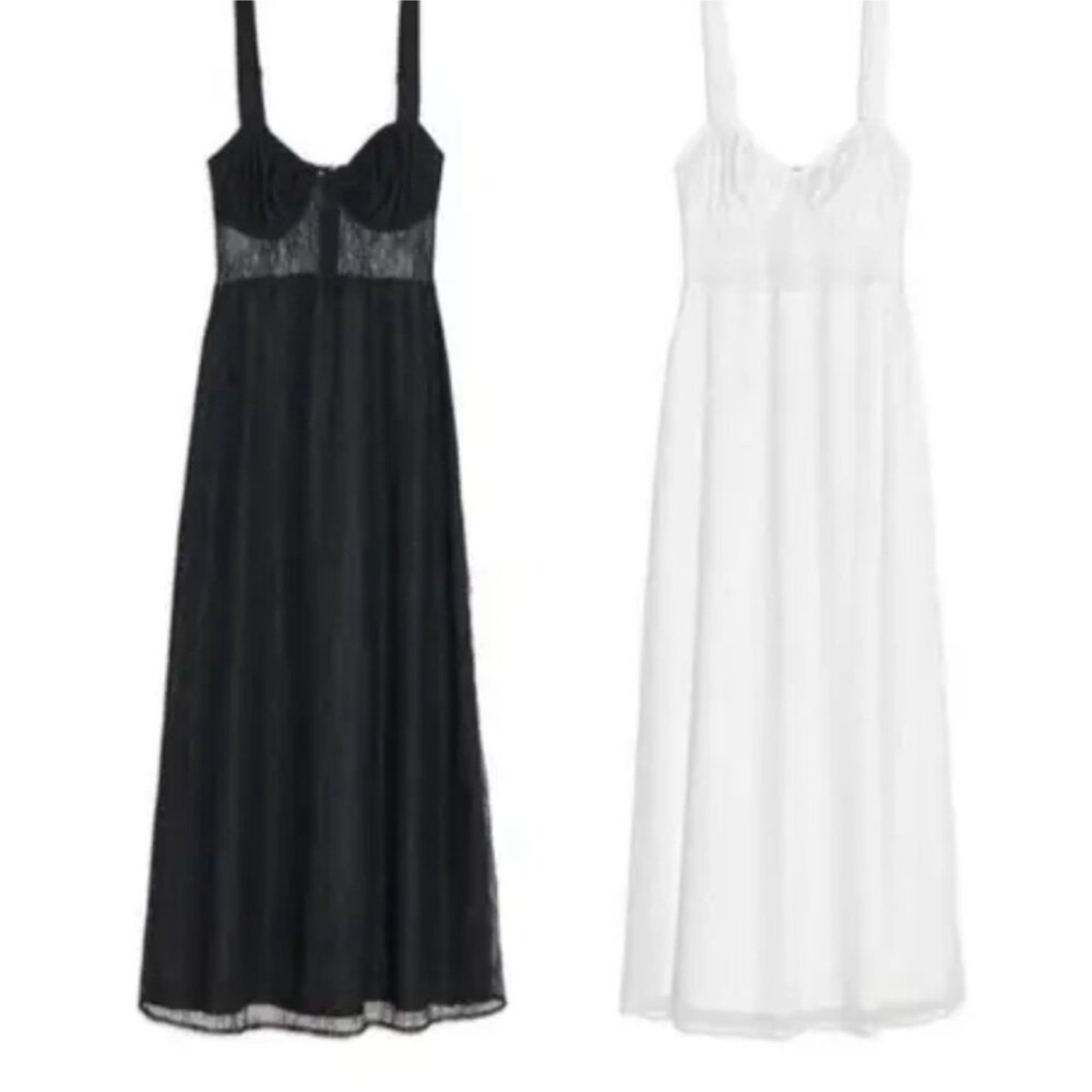 Danielle Bernstein Womens Lace Sheer Midi Dress - Picture 5 of 16